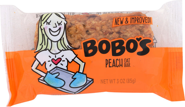 BOBO'S: Oat Bars Gluten Free All Natural Bar Peach, 3 oz