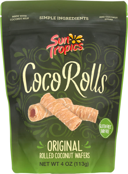 SUN TROPICS: Cookie Coconut Wafer Roll Original, 4 oz