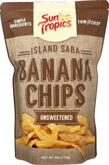 SUN TROPICS: Banana Chip Unsweetened, 6 oz