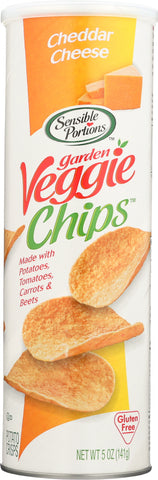 SENSIBLE PORTIONS: Cheddar Cheese Garden Veggie Chips, 5 oz