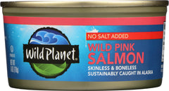 WILD PLANET: Alaska Pink Salmon No Salt, 6 oz