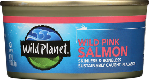 WILD PLANET: Wild Alaska Pink Salmon, 6 oz