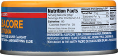 WILD PLANET: Wild Albacore Tuna No Salt Added, 5 oz