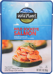 WILD PLANET: Wild Sockeye Salmon Single Serve Pouch, 3 oz