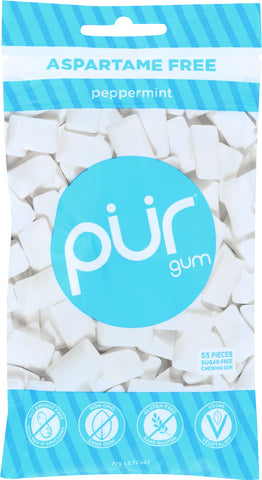 PUR GUM: Peppermint Gum, 2.72 oz