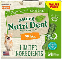 Nylabone Natural Nutri Dent Fresh Breath Dental Chews - Limited Ingredients