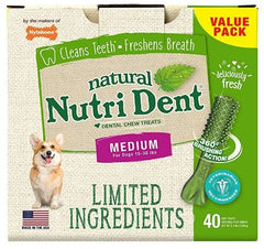 Nylabone Natural Nutri Dent Fresh Breath Dental Chews - Limited Ingredients