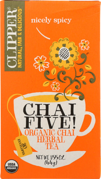 CLIPPER: Organic Chai Five Tea, 1.55 oz