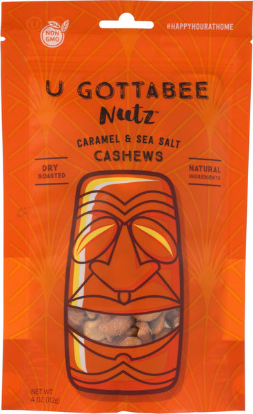 U GOTTABEE NUTZ: Caramel Sea Salt Cashew Nut, 4 oz