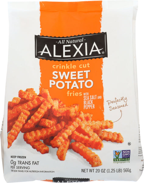 ALEXIA: Potato Fry Crinkle Cut Sweet with Sea Salt & Black Pepper, 20 oz