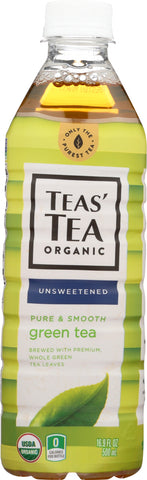 TEAS' TEA: Organic Pure Green Tea Unsweetened, 16.9 oz