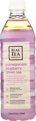 TEAS TEA: Tea Green Slightly Sweet Pomegranate Blueberry Organic, 16.9 oz