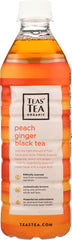 TEAS TEA: Tea Black Slightly Peach Sweet Ginger, 16.9 fo