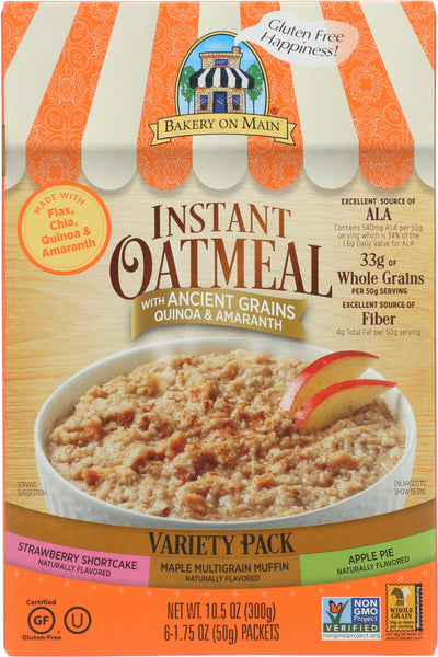 BAKERY ON MAIN: Instant Oatmeal Variety Pack 3, 10.5 oz