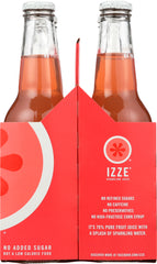 IZZE BEVERAGE: Sparkling Grapefruit  Juice 4 count (12 oz each), 48 oz