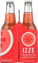 IZZE BEVERAGE: Sparkling Grapefruit  Juice 4 count (12 oz each), 48 oz