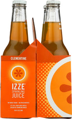 IZZE BEVERAGE: Sparkling Clementine Flavored Juice Beverage 4 count, 48 oz