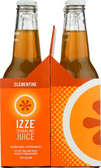 IZZE BEVERAGE: Sparkling Clementine Flavored Juice Beverage 4 count, 48 oz