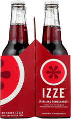 IZZE: Sparkling Pomegranate Flavored Juice Beverage 4 Count, 48 oz