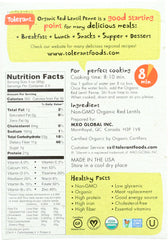 TOLERANT: Organic Red Lentil Pasta Penne, 8 oz