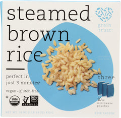 GRAIN TRUST: Steamed Brown Rice, 30 oz
