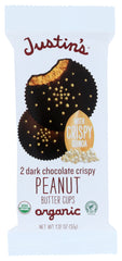 JUSTIN'S: Dark Chocolate Crispy Peanut Butter Cups, 1.38  oz