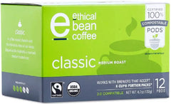 ETHICAL BEAN: Coffee Medium Roast Classic Pods, 12 ea
