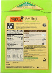KITCHENS OF INDIA: Entre Ready To Eat Pav Bhaji Curry, 10 oz