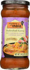 KITCHENS OF INDIA: Sauce Cooking Cashew & Cumin, 12.2 oz