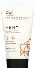 CHARLOTTES WEB: Cream Hemp Infused Unscented, 2.5 oz