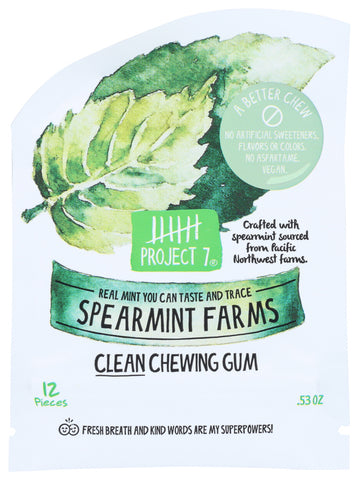 PROJECT 7: Spearmint Farms Clean Chewing Gum, 0.53 oz