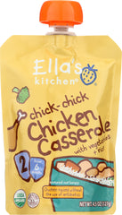 ELLAS KITCHEN: Baby Stage 2 Chicken Casserole with Vegetables, 4.5 oz