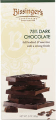 BISSINGERS: 75 Percent Dark Chocolate Bar, 3 oz