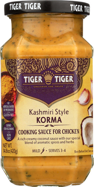 TIGER TIGER: Sauce Simmer Kashmiri Mild Korma, 14.8 oz