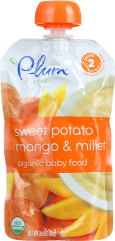 PLUM ORGANICS: Baby Food Sweet Potato Mango Millet, 3.5 oz