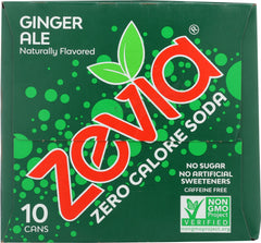 ZEVIA: Soda Ginger Ale 10 pk, 120 oz