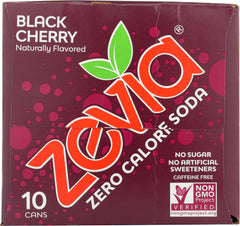 ZEVIA: Black Cherry Zero Calorie Soda 10 Pack, 120 fl oz