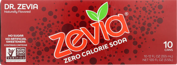 ZEVIA: Dr. Zevia Zero Calorie Soda 10 Pack, 120 fl oz