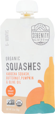 SERENITY KIDS: Food Baby Squashes Organic, 3.5 oz