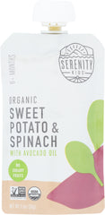 SERENITY KIDS: Food Baby Sweet Potato Spinach Organic, 3.5 oz