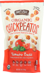 WATUSEE FOODS: Organic Chickpeatos Snack Tomato Basil, 5 oz