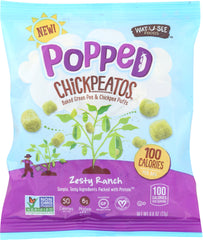 WATUSEE FOODS: Popped Chickpeatos Zesty Ranch Snack, 0.8 oz