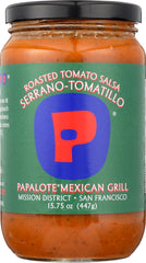 PAPALOTE SALSA: Salsa Roasted Tomato Serrano Tomatillo, 15.75 oz