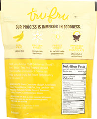 TRU FRU INDULGE ON THE GO: Real Bananas Freeze Dried and Immersed in Dark Chocolate, 4.5 oz