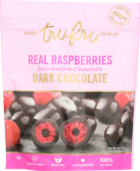 TRU FRU INDULGE ON THE GO: CHOC DRK RSPBRY FRZ DRD (4.200 OZ)