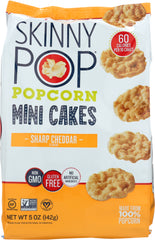 SKINNY POP: Popcorn Mini Cake Sharp Cheddar, 5 oz