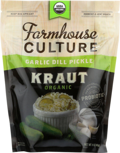 FARMHOUSE CULTURE: Organic Garlic Dill Pickle Kraut, 16 oz