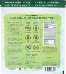 NUCO: Organic Moringa Coconut Wraps, 2.47 oz