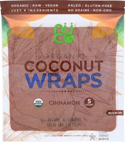 NUCO: WRAP CCNUT CINNAMON ORG (2.470 OZ)