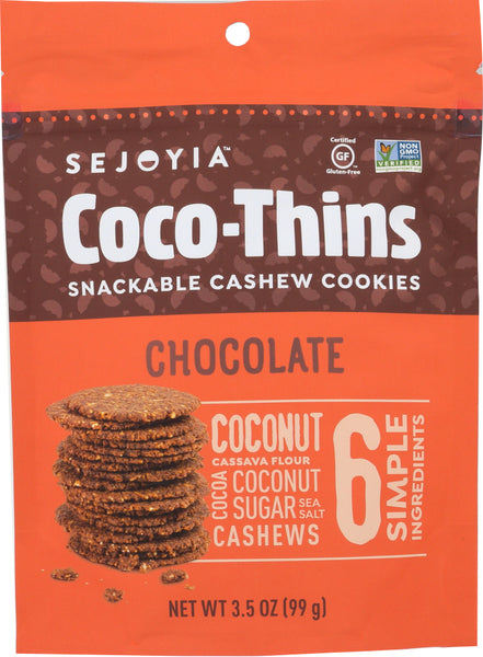 SEJOYIA: Cookie Coco-Thins Chocolate, 3.5 oz